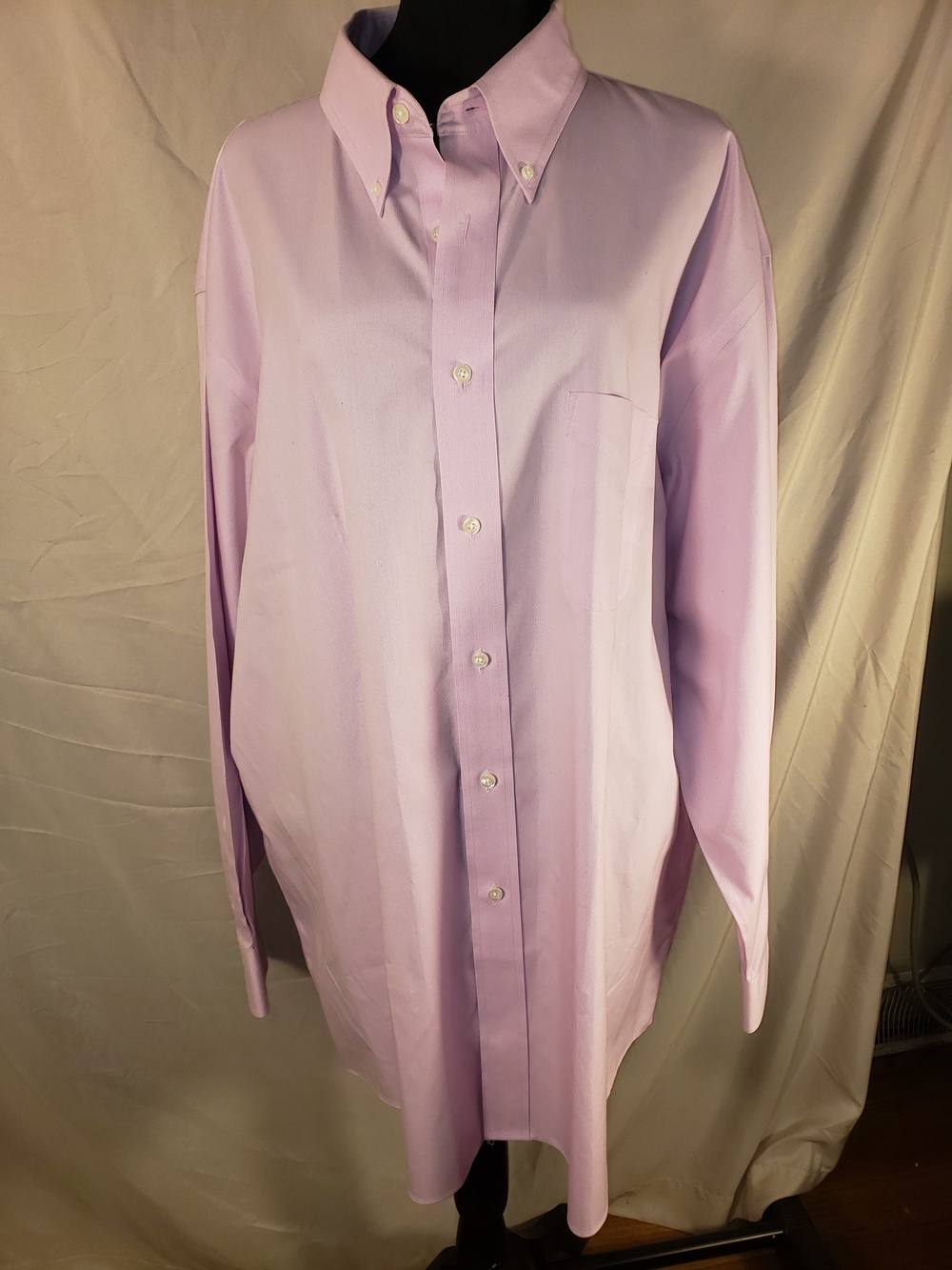 Men's Meeting Street Light Lavender/Pink Button-Down Dress Shirt - 18 34/35